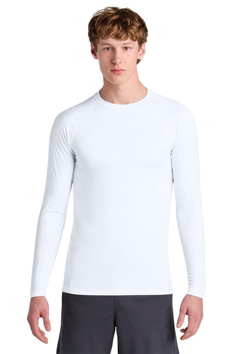 Sport-Tek PosiCharge Compression Long Sleeve Tee - White