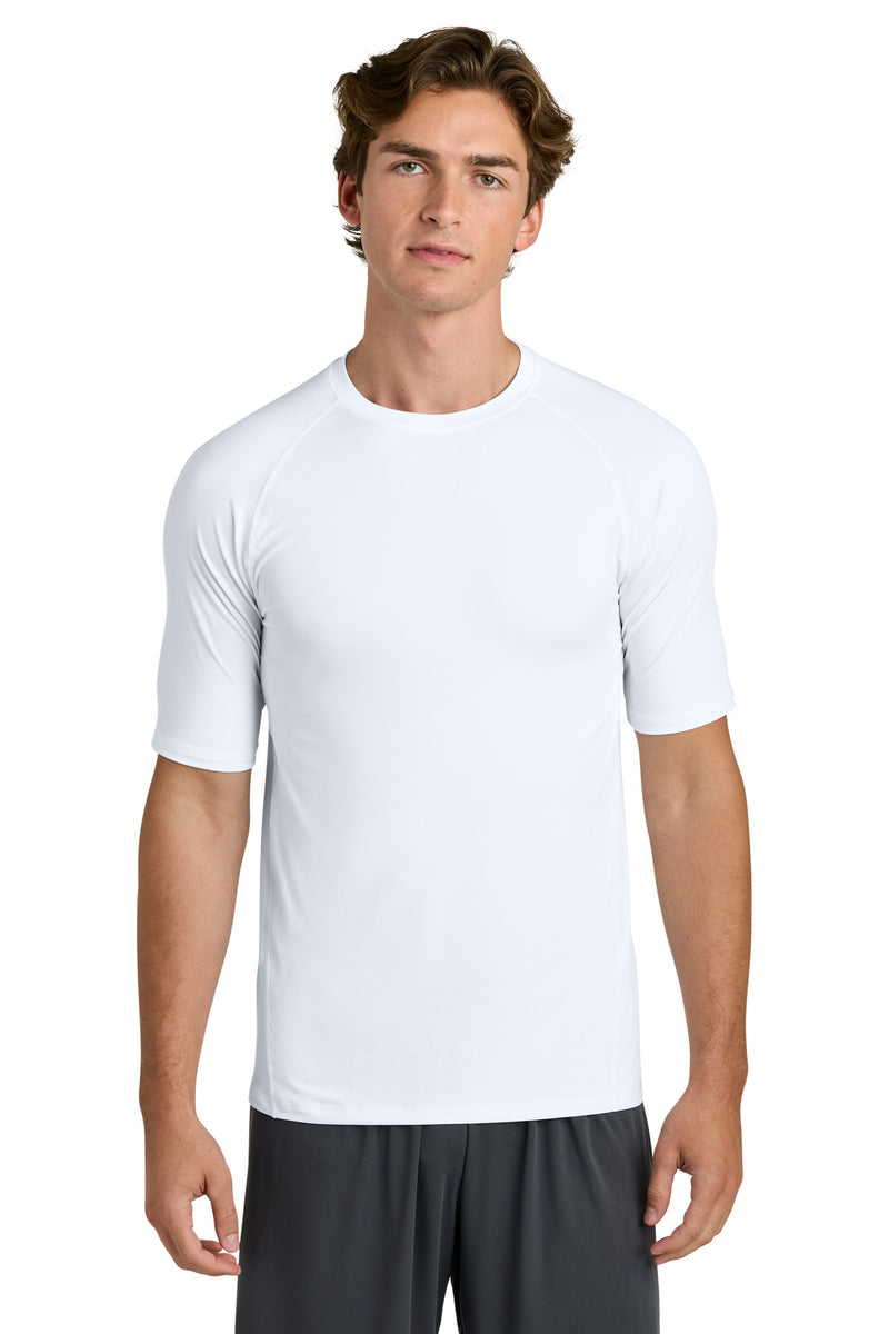 Sport-Tek PosiCharge Compression 1/2-Sleeve Tee - White