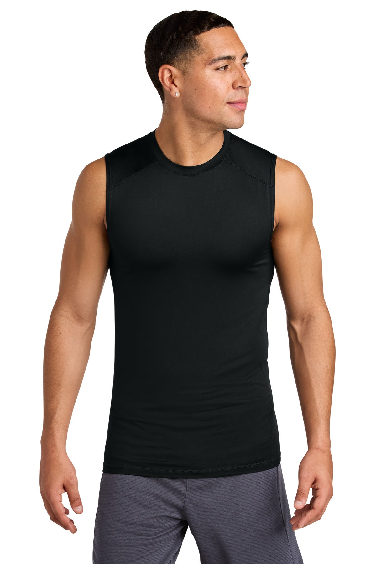 Sport-Tek PosiCharge Compression Sleeveless Tee - Black