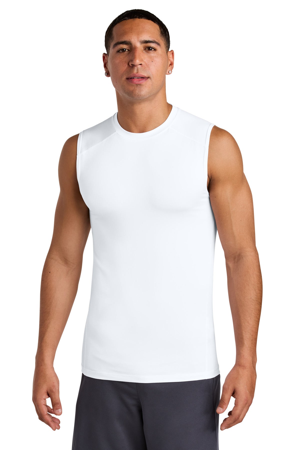 Sport-Tek PosiCharge Compression Sleeveless Tee - White
