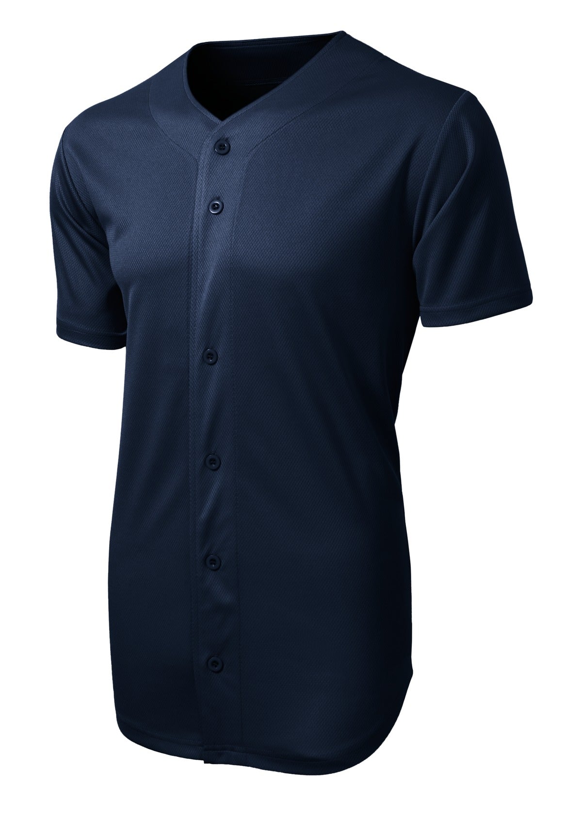 Sport-Tek PosiCharge Tough Mesh Full-Button Jersey - True Navy