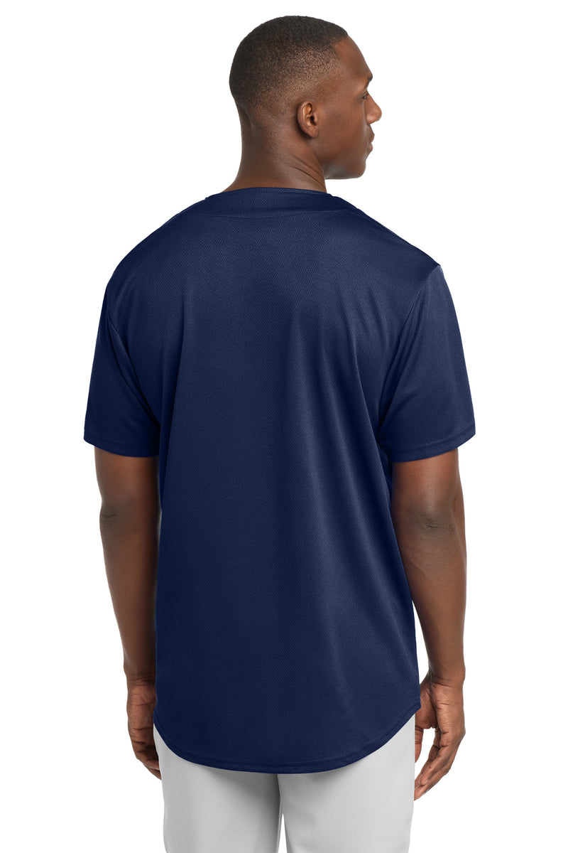 Sport-Tek PosiCharge Tough Mesh Full-Button Jersey - True Navy