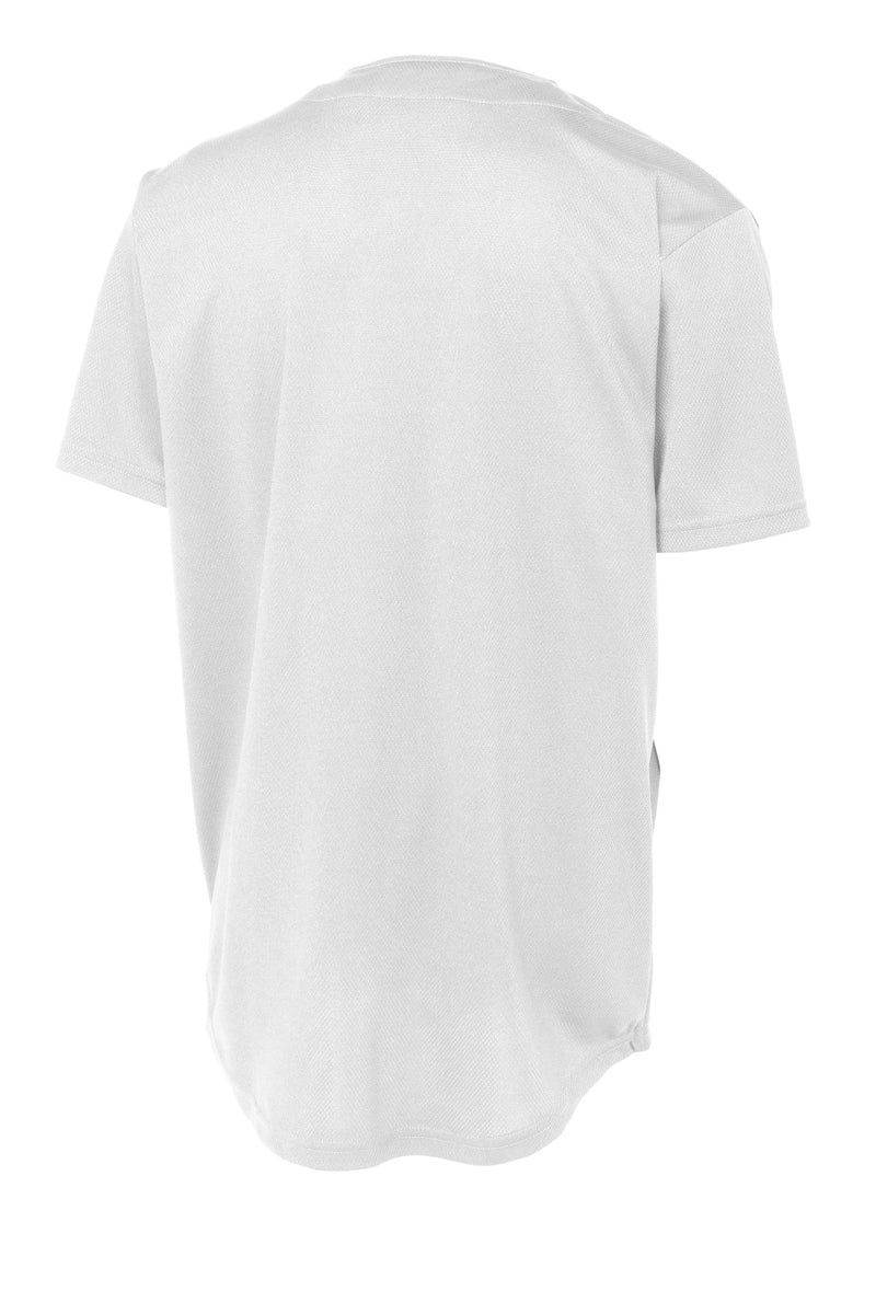 Sport-Tek PosiCharge Tough Mesh Full-Button Jersey - White