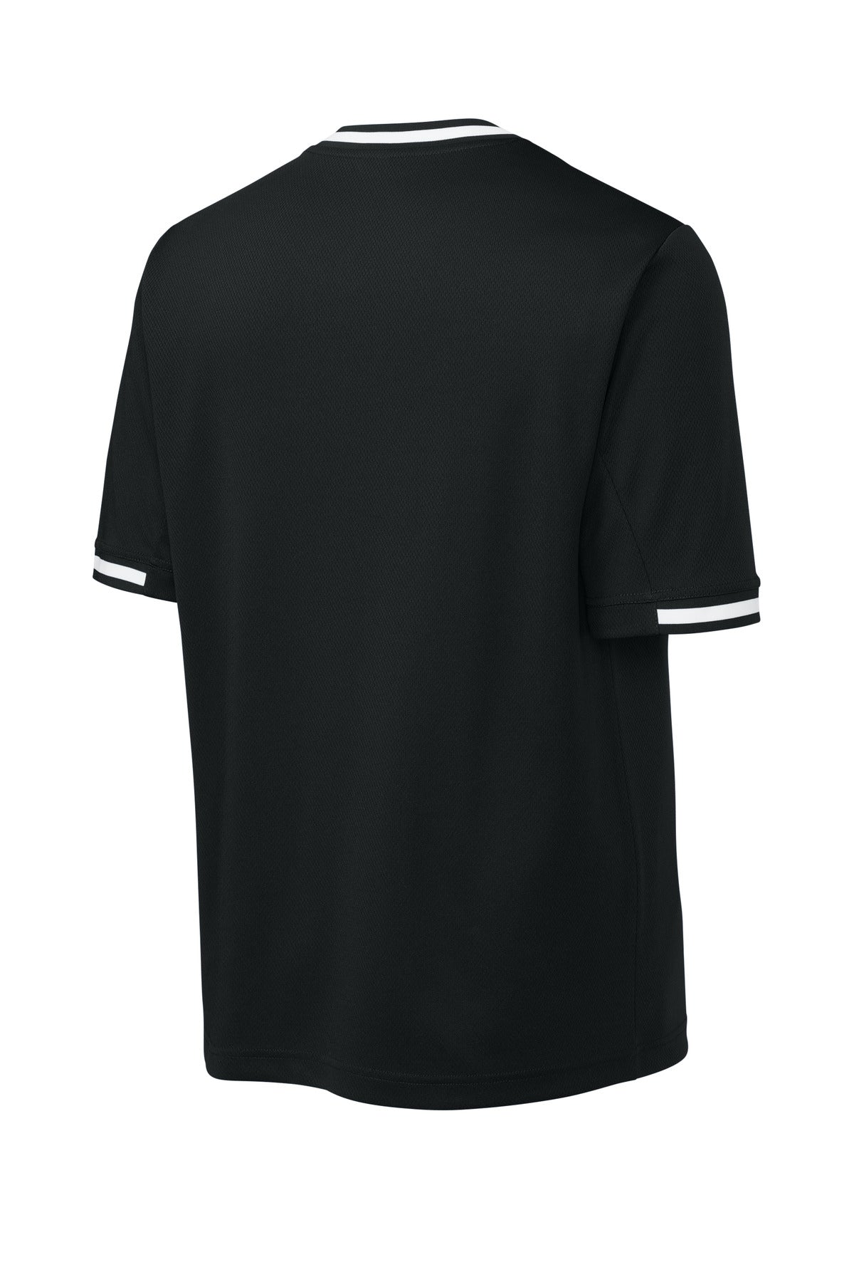 Sport-Tek Tough Mesh V-Neck Baseball Jersey - Black