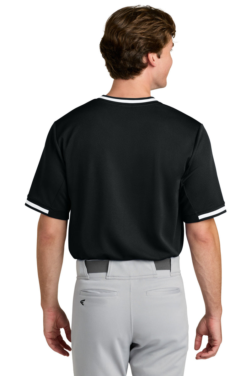 Sport-Tek Tough Mesh V-Neck Baseball Jersey - Black