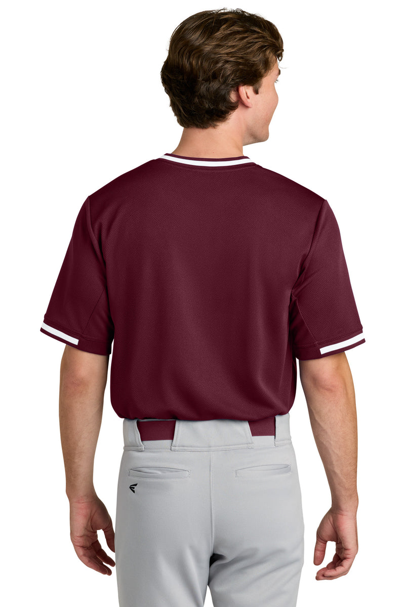 Sport-Tek Tough Mesh V-Neck Baseball Jersey - Maroon