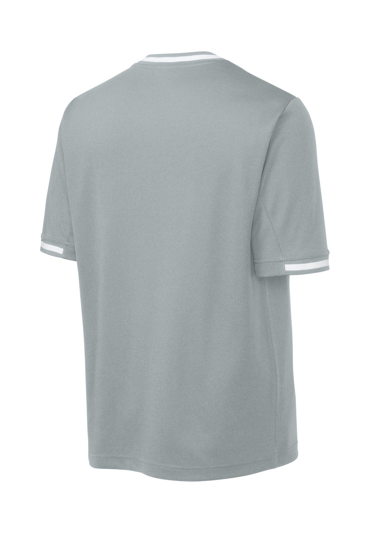 Sport-Tek Tough Mesh V-Neck Baseball Jersey - Silver