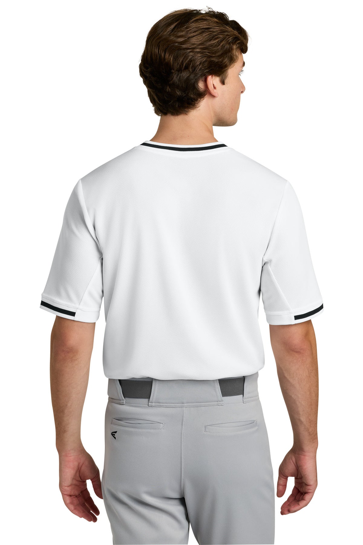 Sport-Tek Tough Mesh V-Neck Baseball Jersey - White