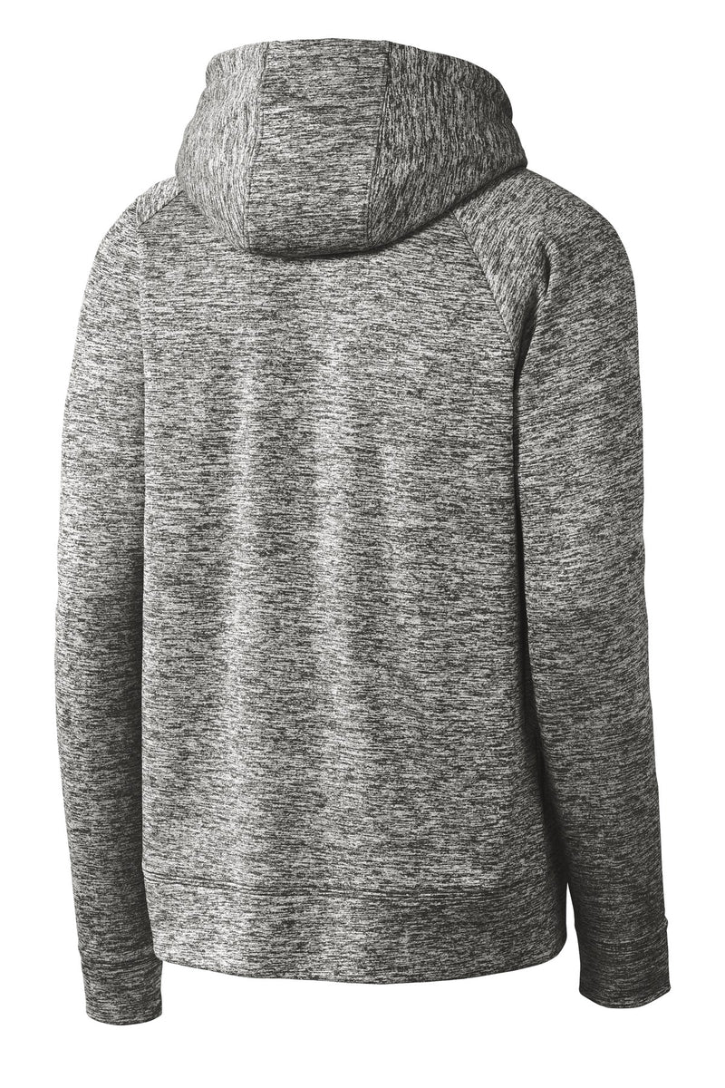 Sport-Tek PosiCharge Electric Heather Fleece Hooded Pullover - Black Electric