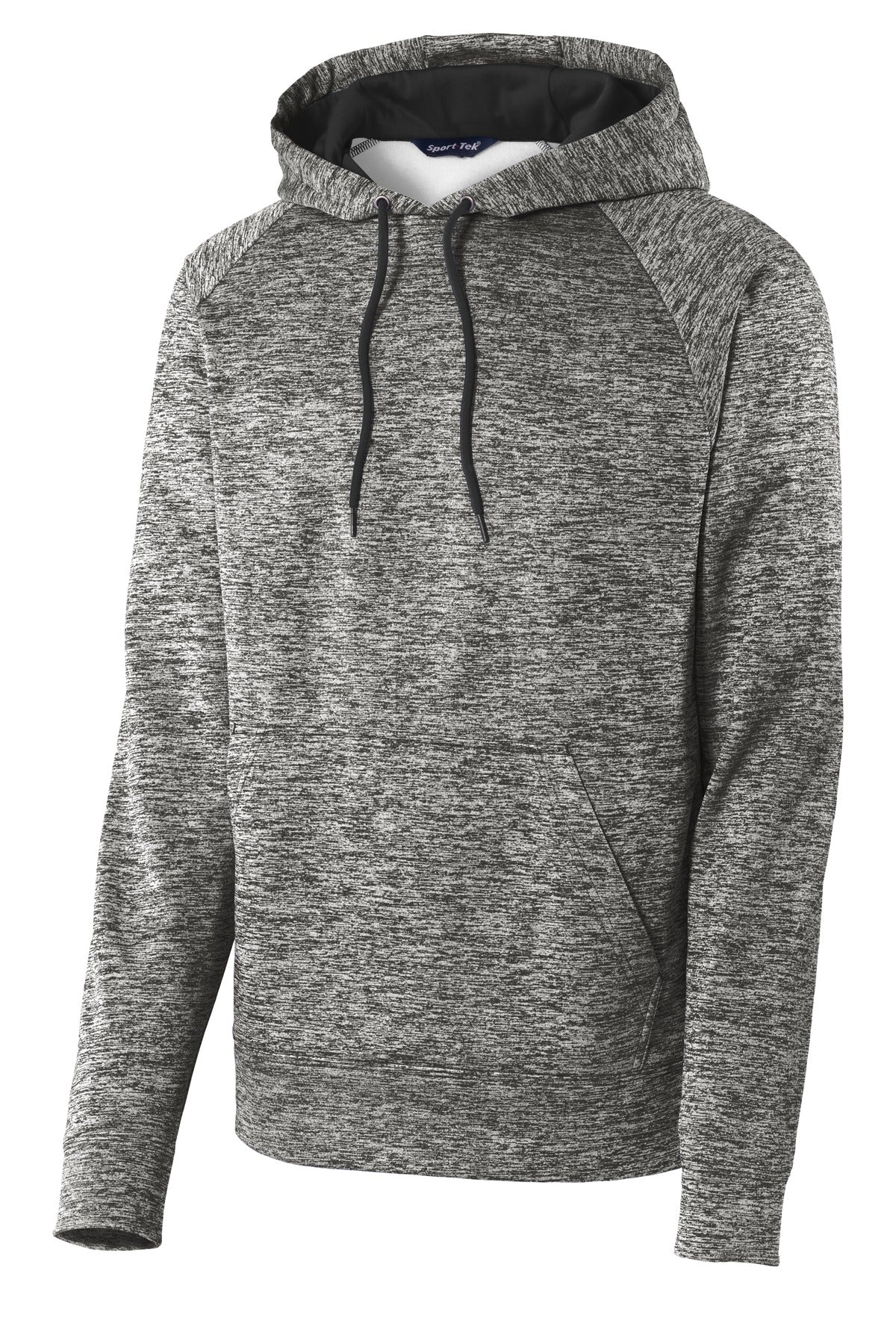 Sport-Tek PosiCharge Electric Heather Fleece Hooded Pullover - Black Electric