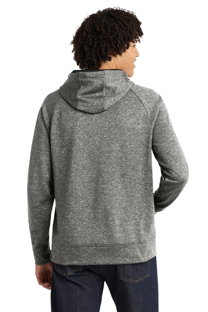 Sport-Tek PosiCharge Electric Heather Fleece Hooded Pullover - Black Electric
