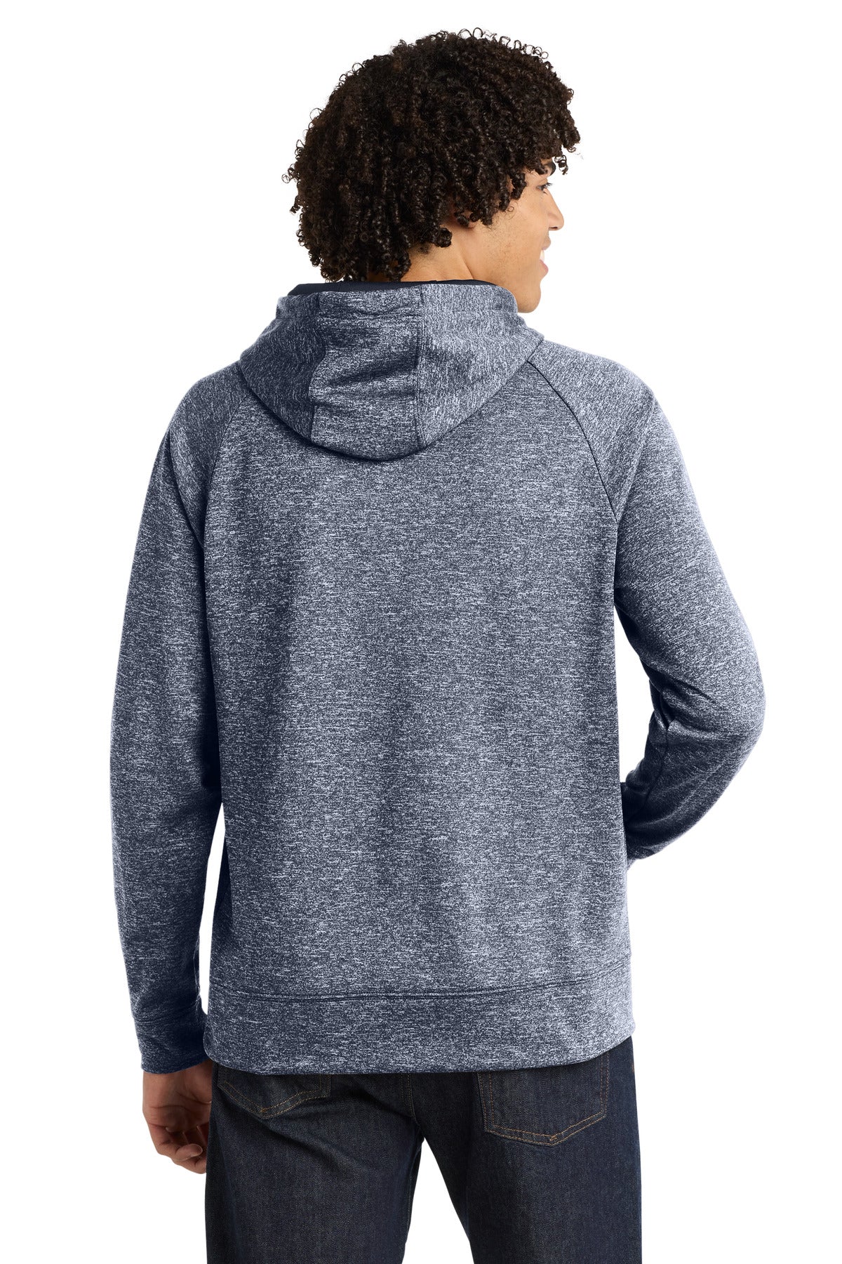 Sport-Tek PosiCharge Electric Heather Fleece Hooded Pullover - True Navy Electric