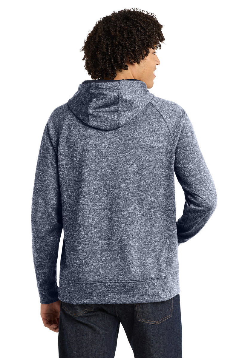 Sport-Tek PosiCharge Electric Heather Fleece Hooded Pullover - True Navy Electric