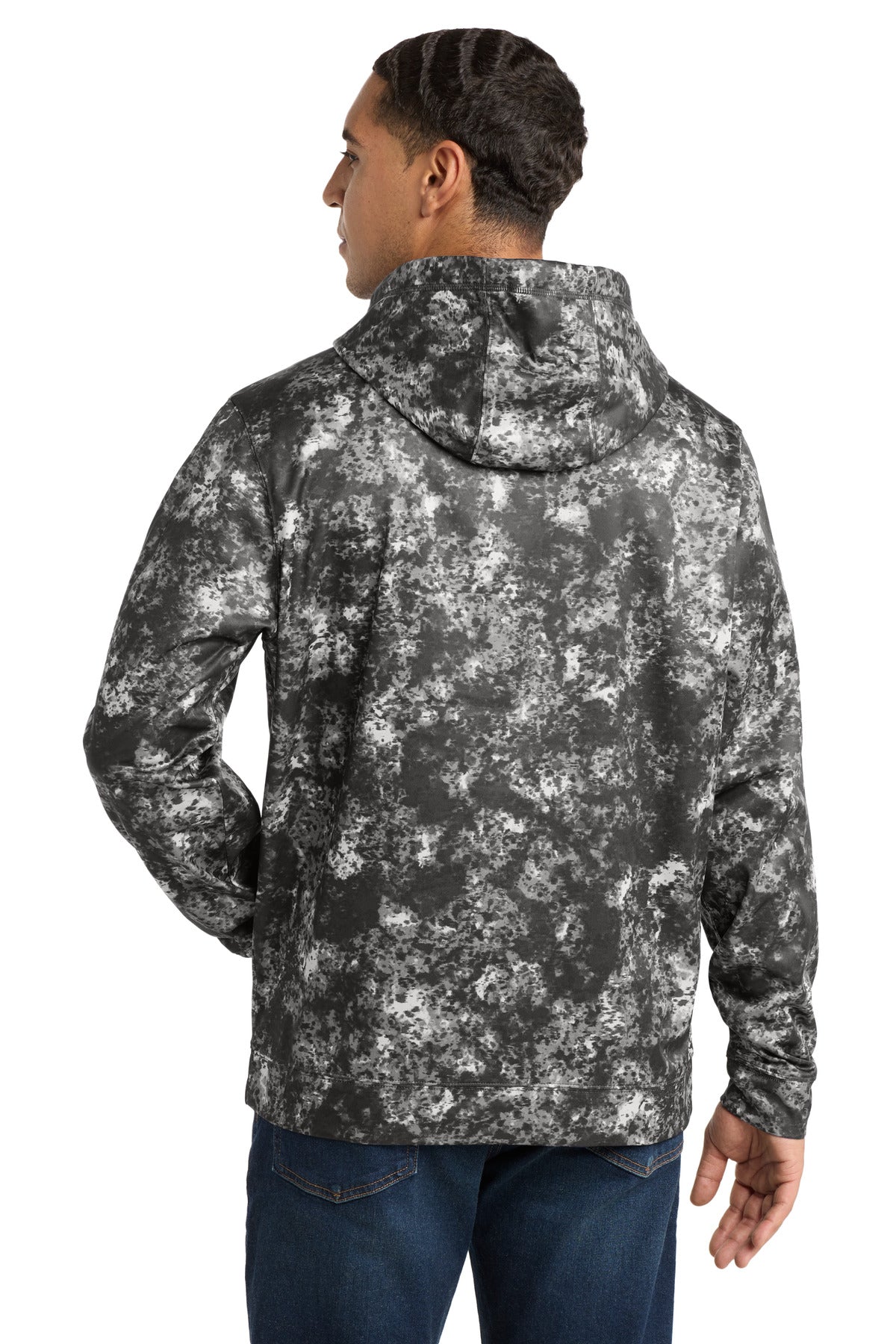 Sport-Tek Sport-Wick Mineral Freeze Fleece Hooded Pullover - Black