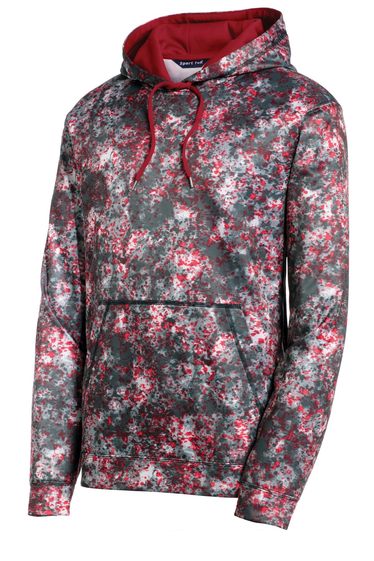 Sport-Tek Sport-Wick Mineral Freeze Fleece Hooded Pullover - Deep Red