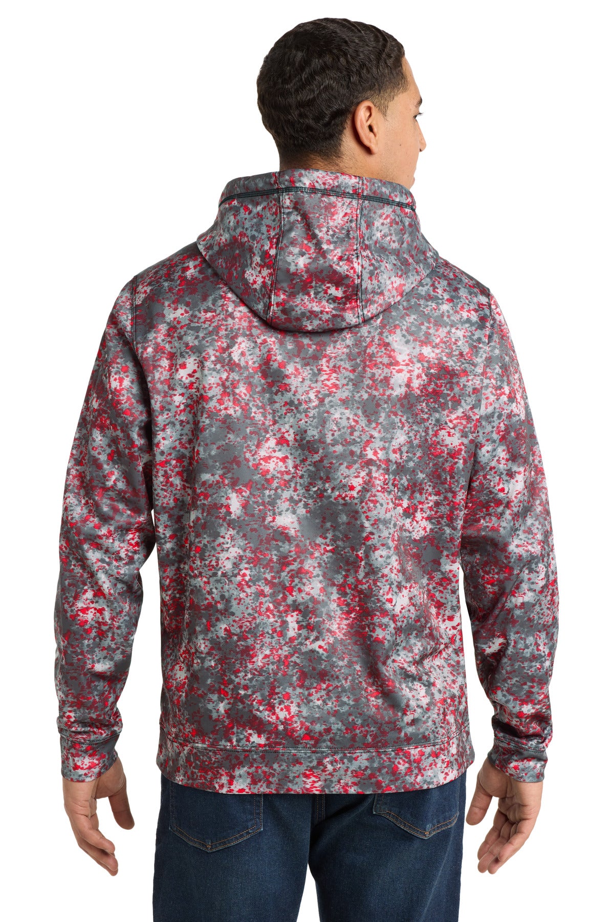 Sport-Tek Sport-Wick Mineral Freeze Fleece Hooded Pullover - Deep Red