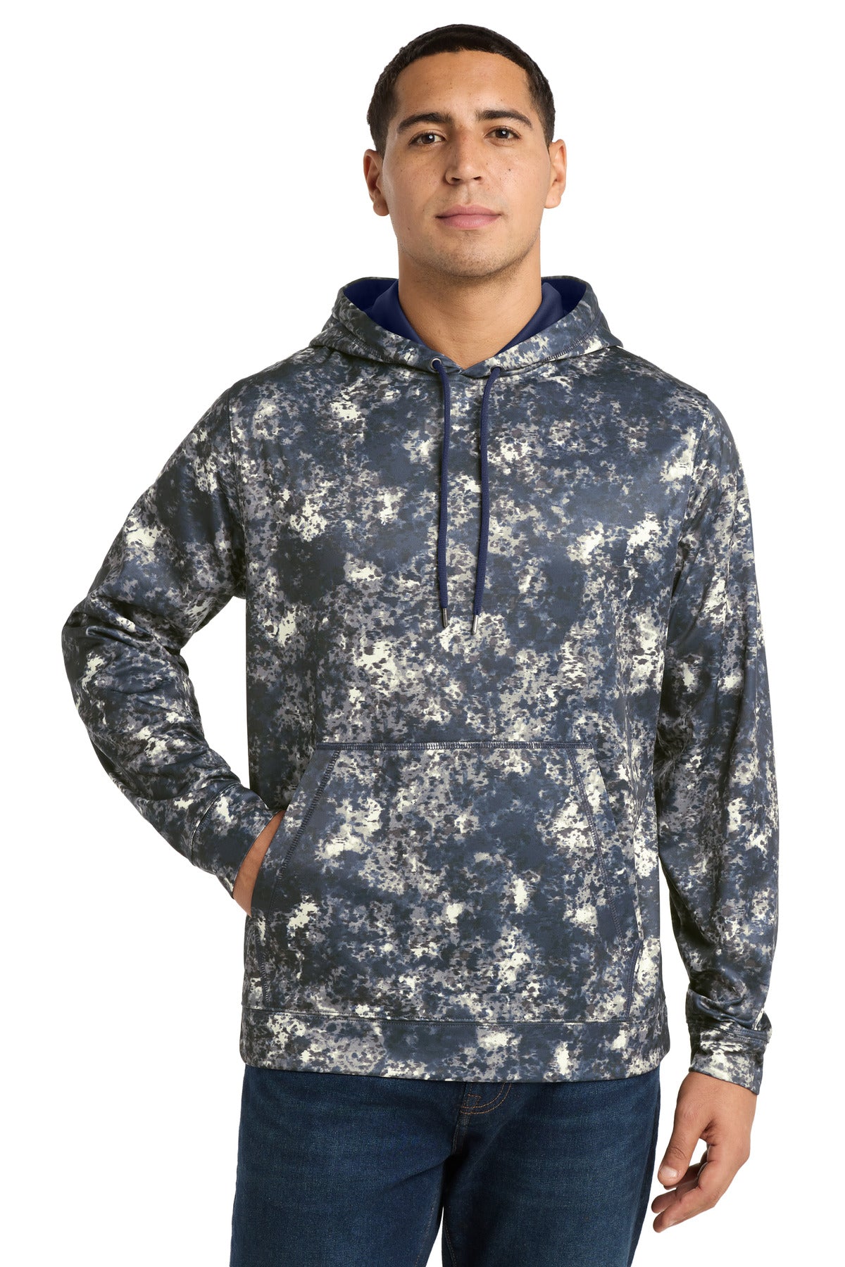 Sport-Tek Sport-Wick Mineral Freeze Fleece Hooded Pullover - True Navy