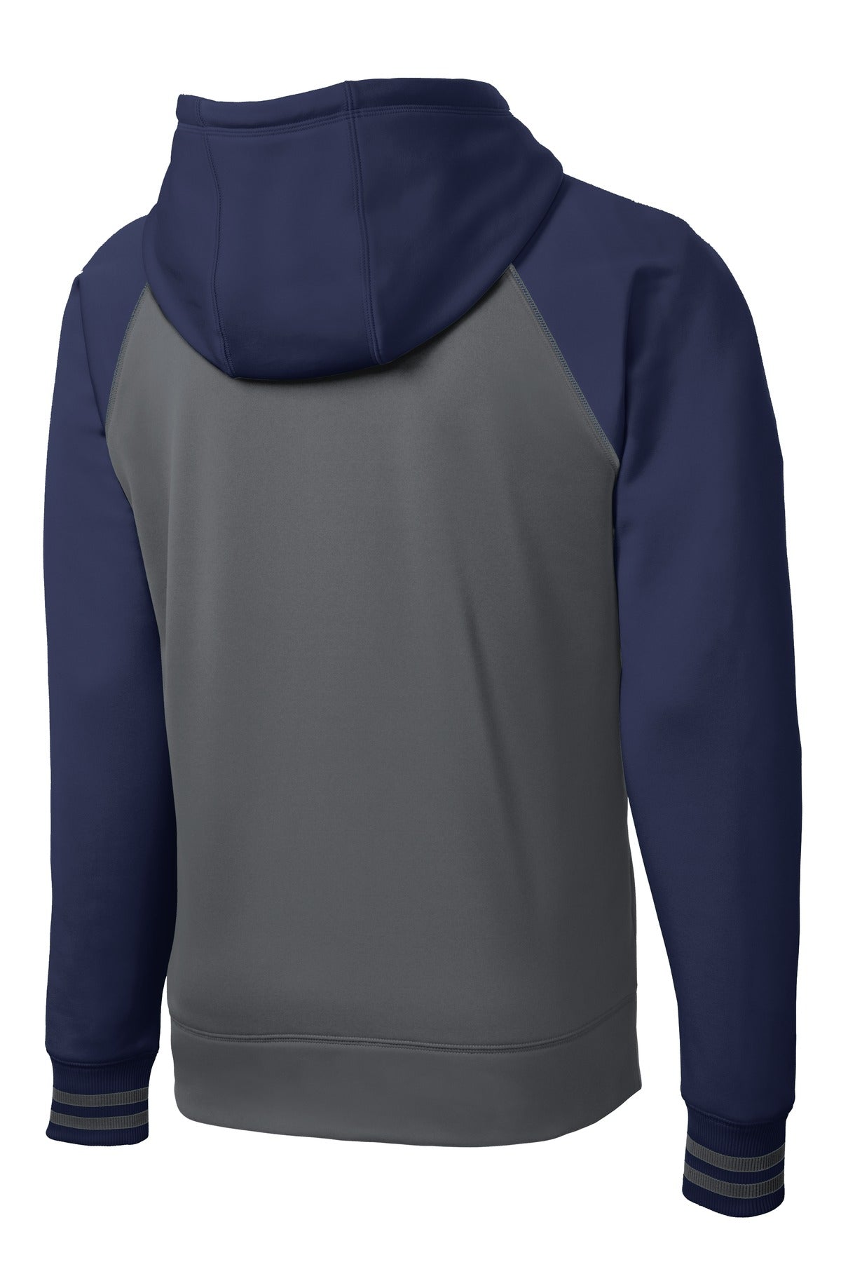Sport-Tek Sport-Wick Varsity Fleece Full-Zip Hooded Jacket - Dark Smoke Grey/ Navy