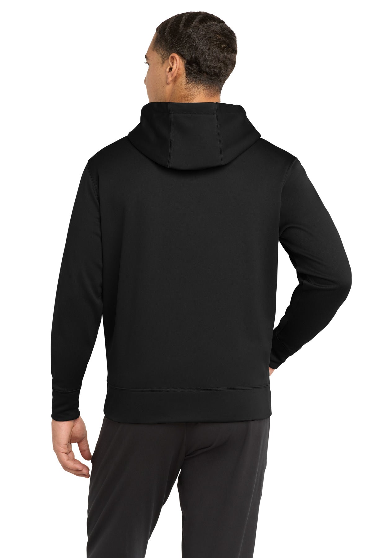 Sport-Tek Sport-Wick Fleece Full-Zip Hooded Jacket - Black