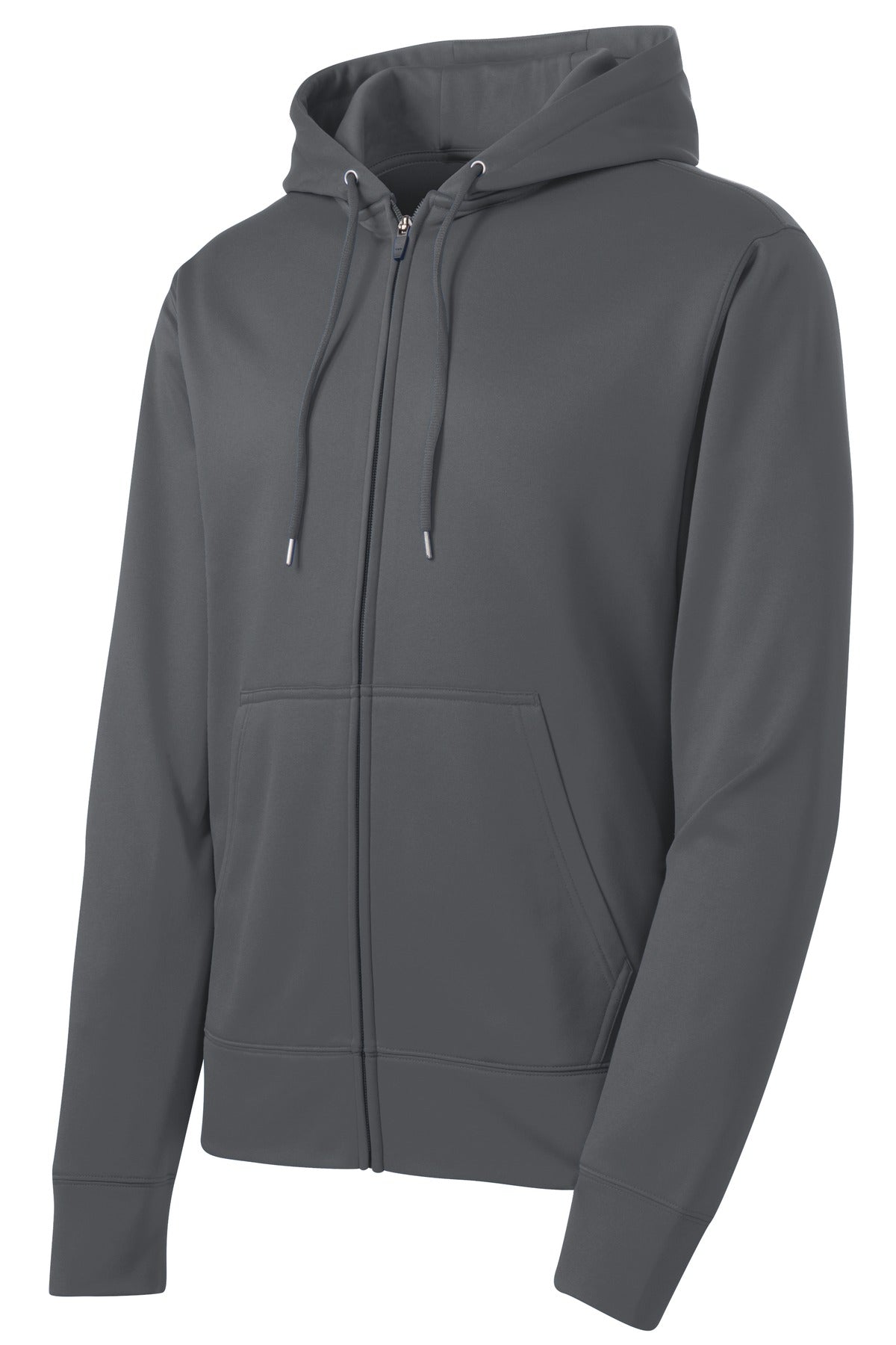 Sport-Tek Sport-Wick Fleece Full-Zip Hooded Jacket - Dark Smoke Grey