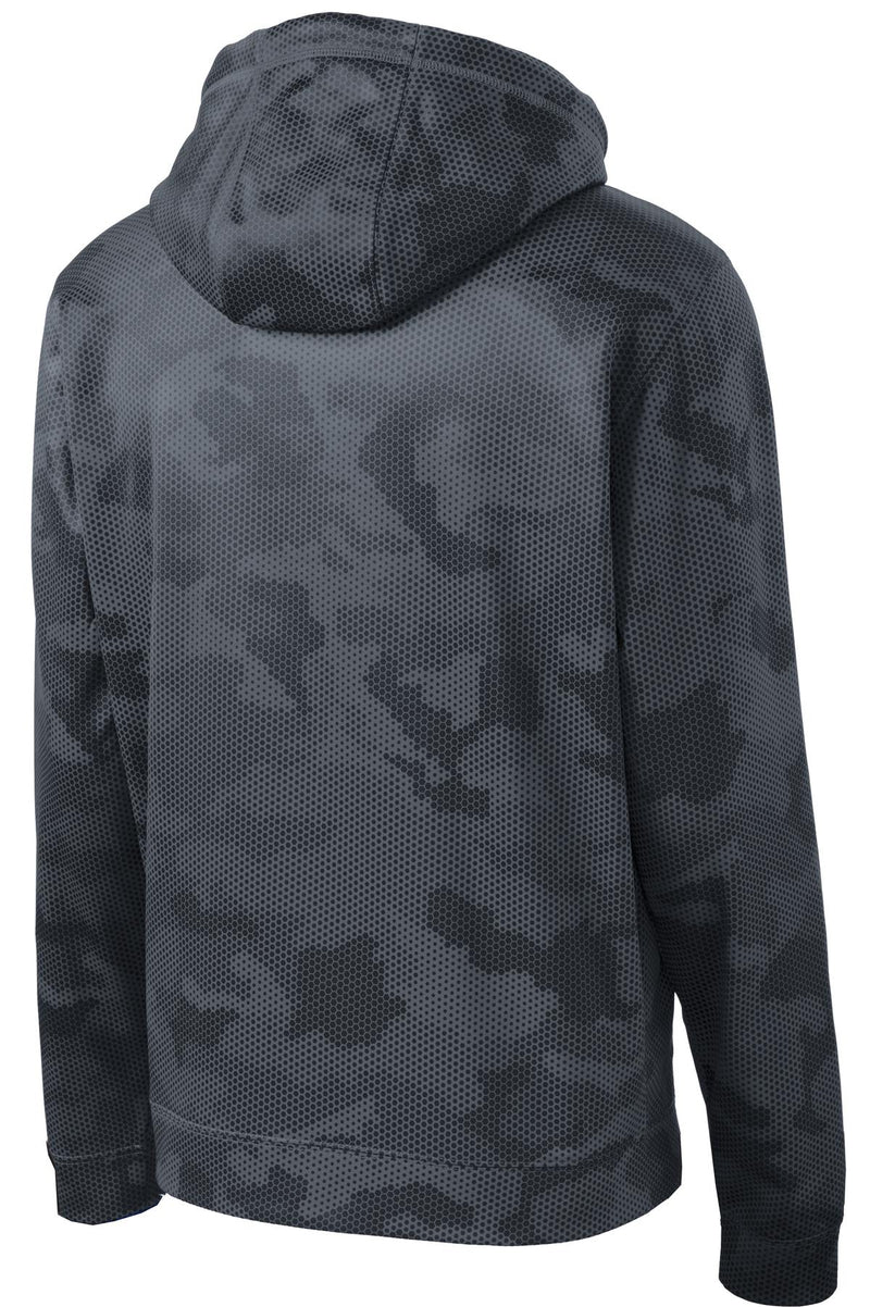 Sport-Tek Sport-Wick CamoHex Fleece Hooded Pullover - Dark Smoke Grey