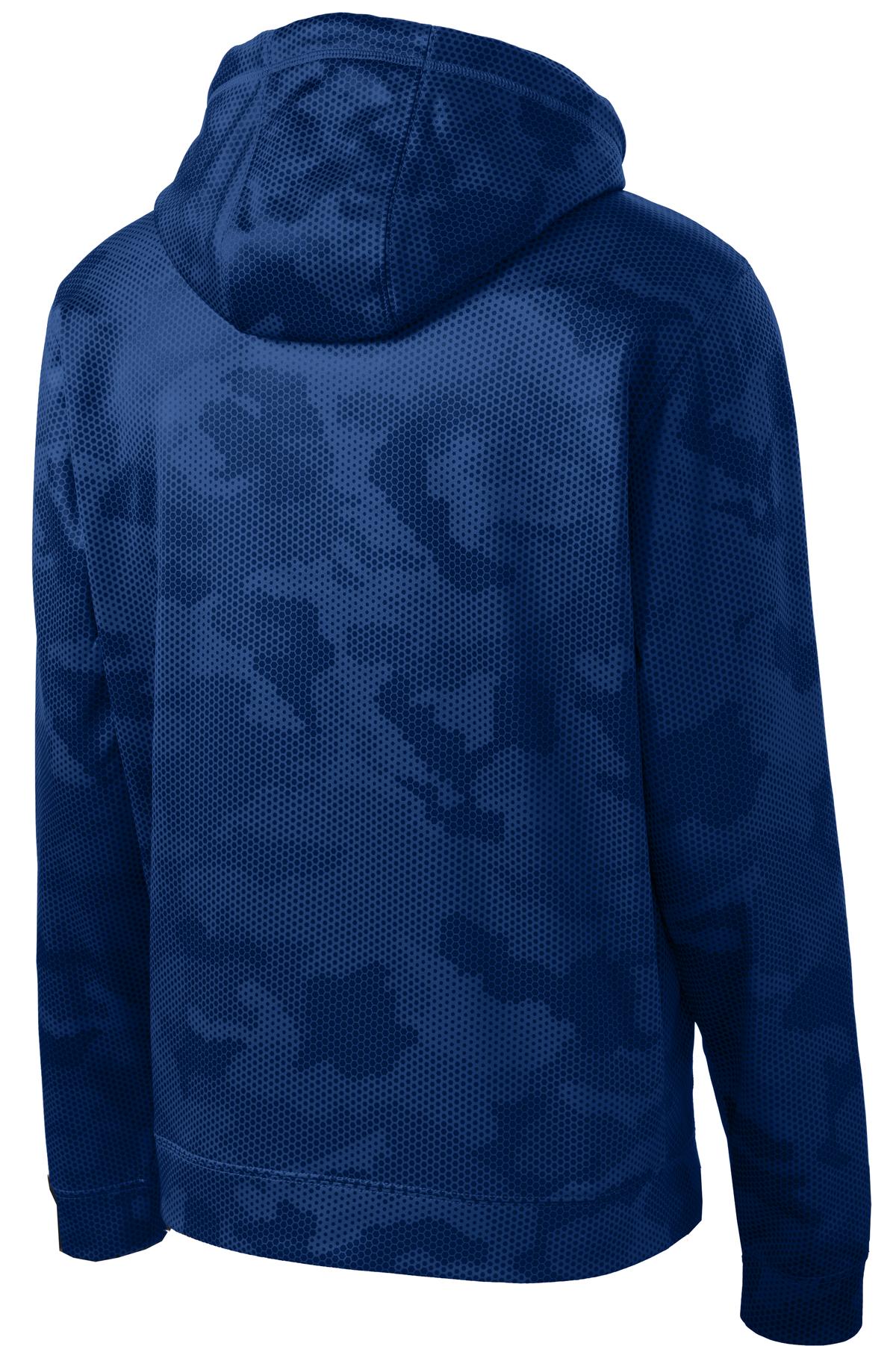 Sport-Tek Sport-Wick CamoHex Fleece Hooded Pullover - True Royal