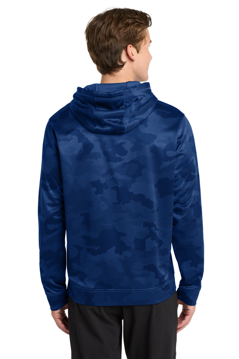 Sport-Tek Sport-Wick CamoHex Fleece Hooded Pullover - True Royal