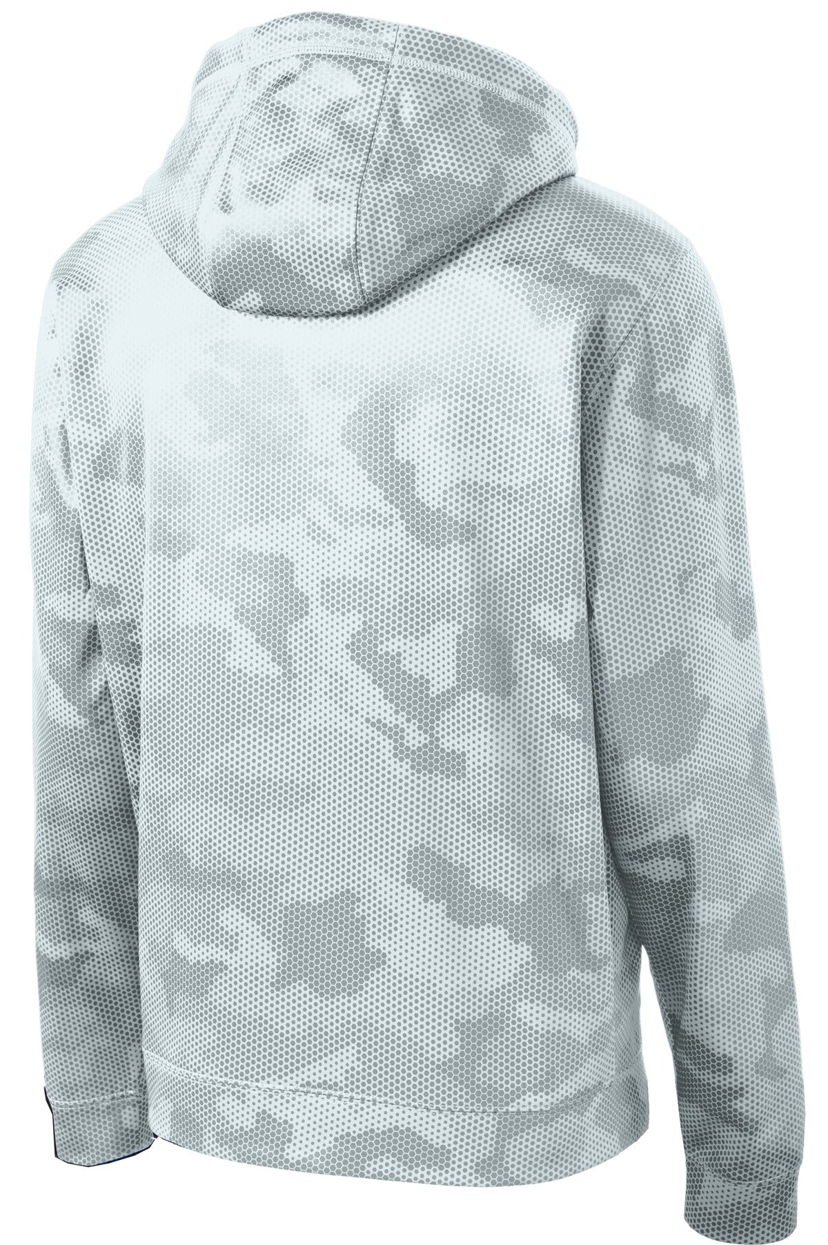 Sport-Tek Sport-Wick CamoHex Fleece Hooded Pullover - White