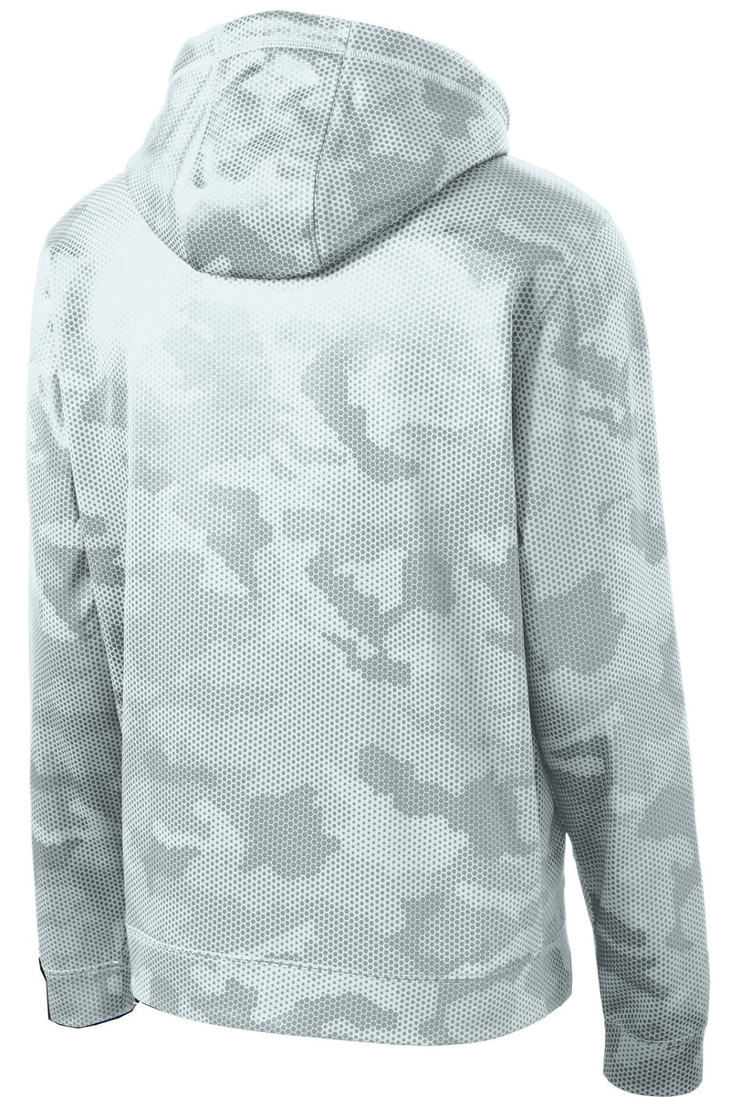 Sport-Tek Sport-Wick CamoHex Fleece Hooded Pullover - White