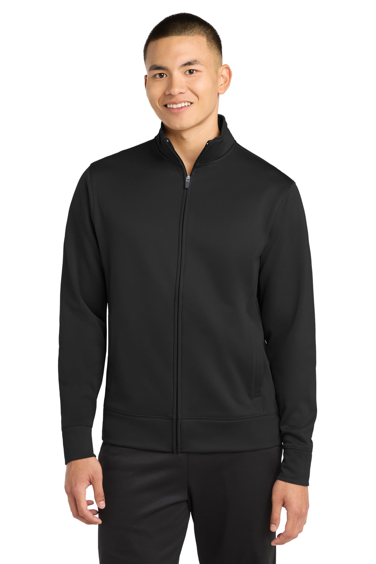 Sport-Tek Sport-Wick Fleece Full-Zip Jacket - Black