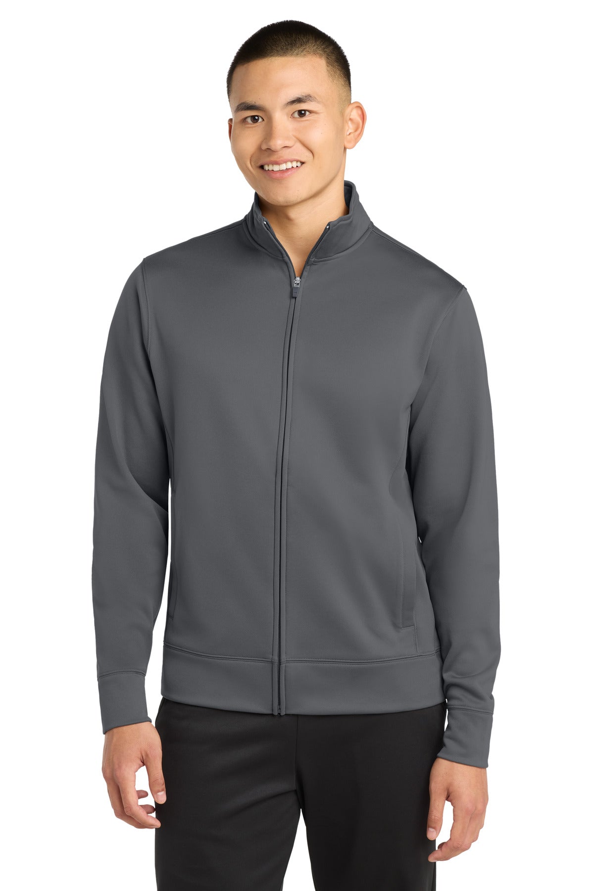 Sport-Tek Sport-Wick Fleece Full-Zip Jacket - Dark Smoke Grey
