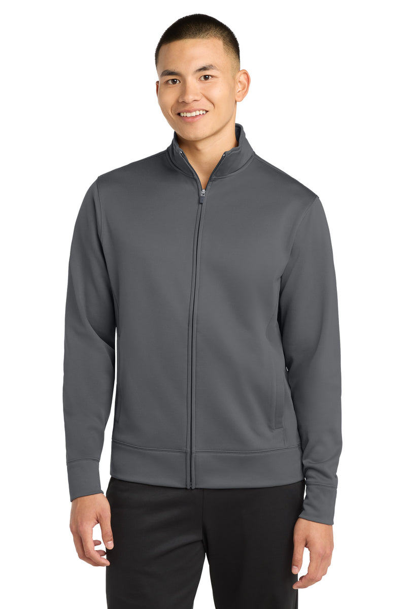 Sport-Tek Sport-Wick Fleece Full-Zip Jacket - Dark Smoke Grey