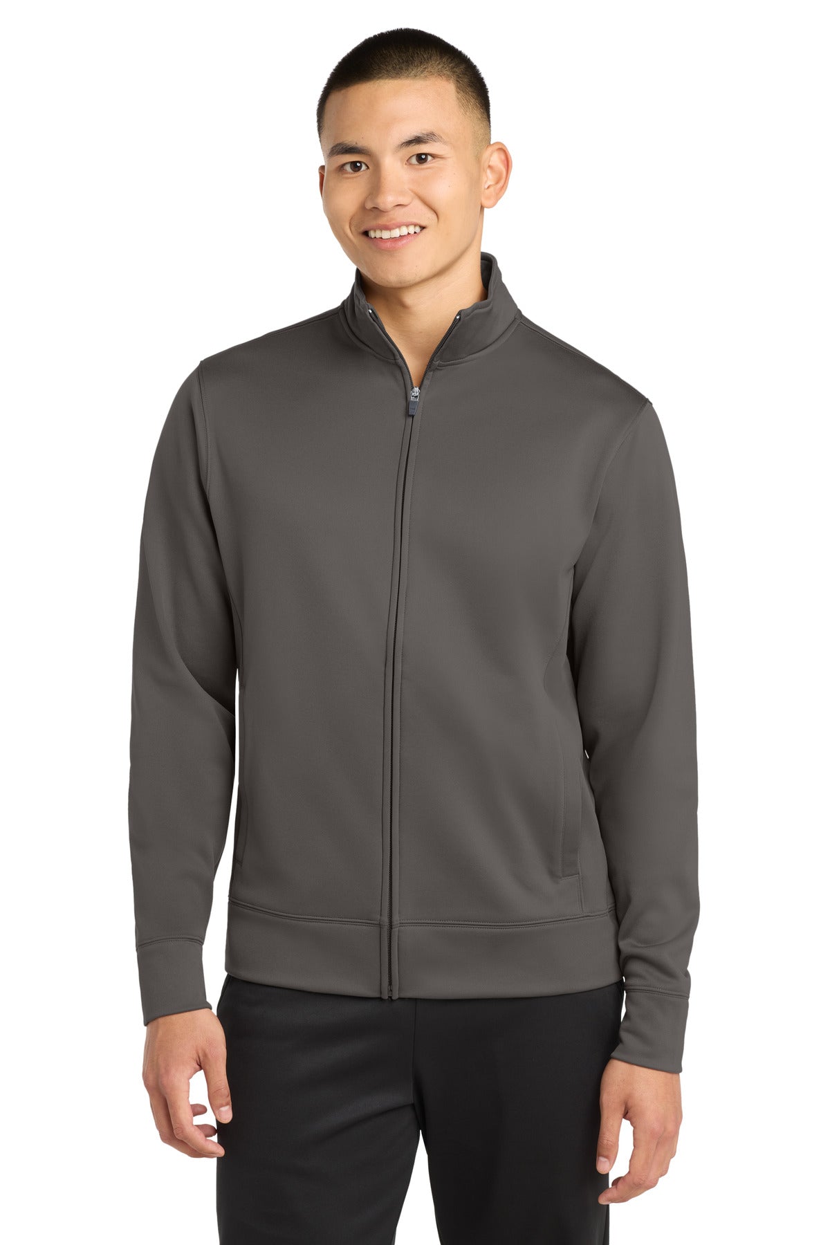 Sport-Tek Sport-Wick Fleece Full-Zip Jacket - Iron Grey