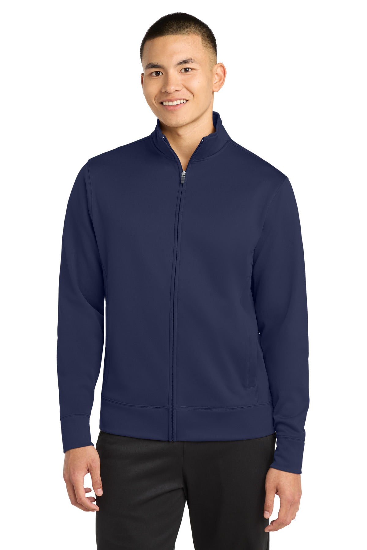 Sport-Tek Sport-Wick Fleece Full-Zip Jacket - Navy