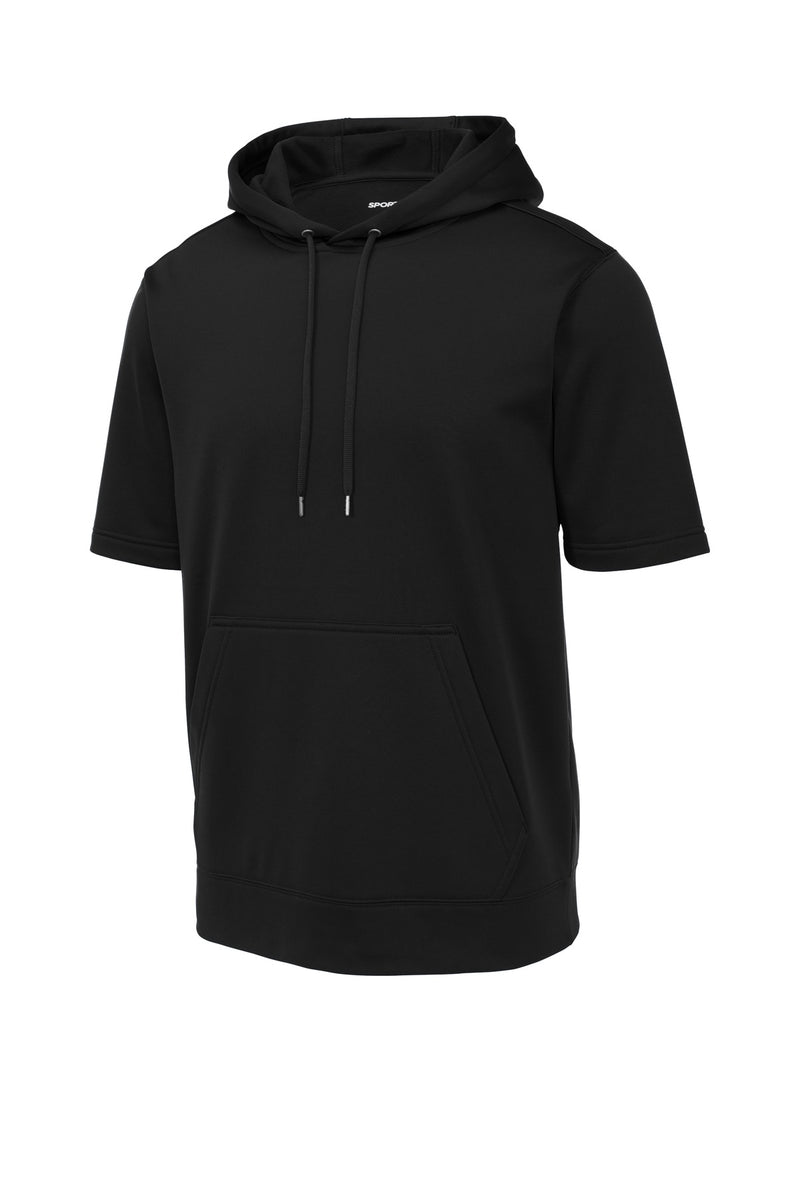 Sport-Tek  Sport-Wick  Fleece Short Sleeve Hooded Pullover - Black