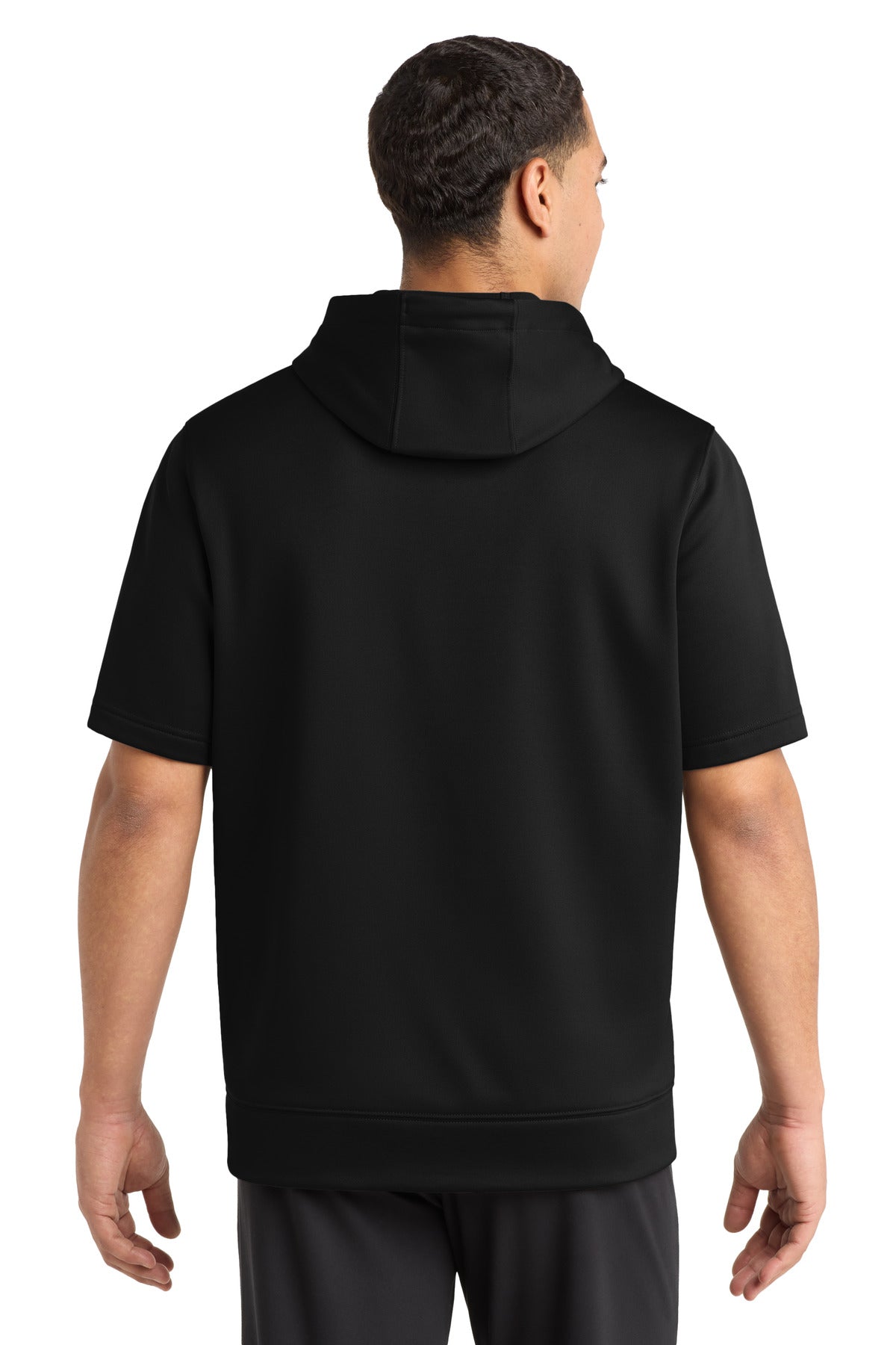 Sport-Tek  Sport-Wick  Fleece Short Sleeve Hooded Pullover - Black