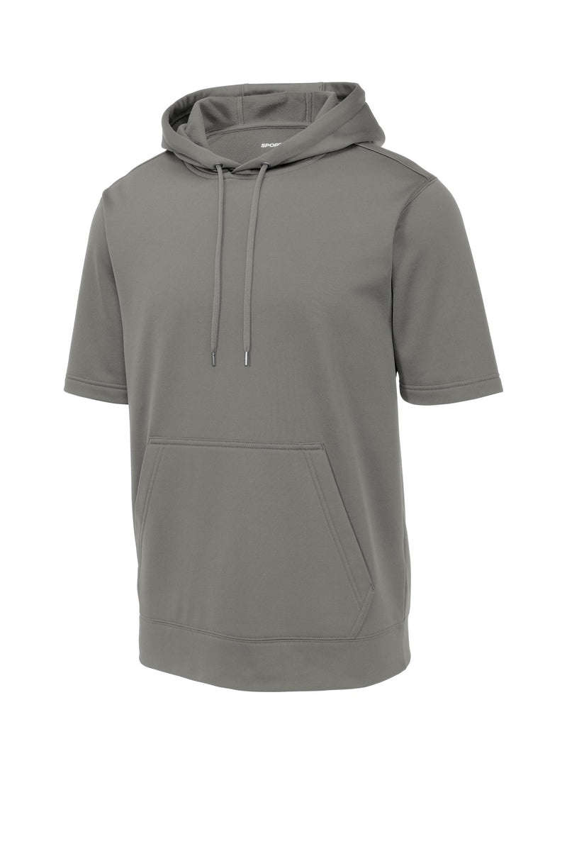 Sport-Tek  Sport-Wick  Fleece Short Sleeve Hooded Pullover - Dark Smoke Grey
