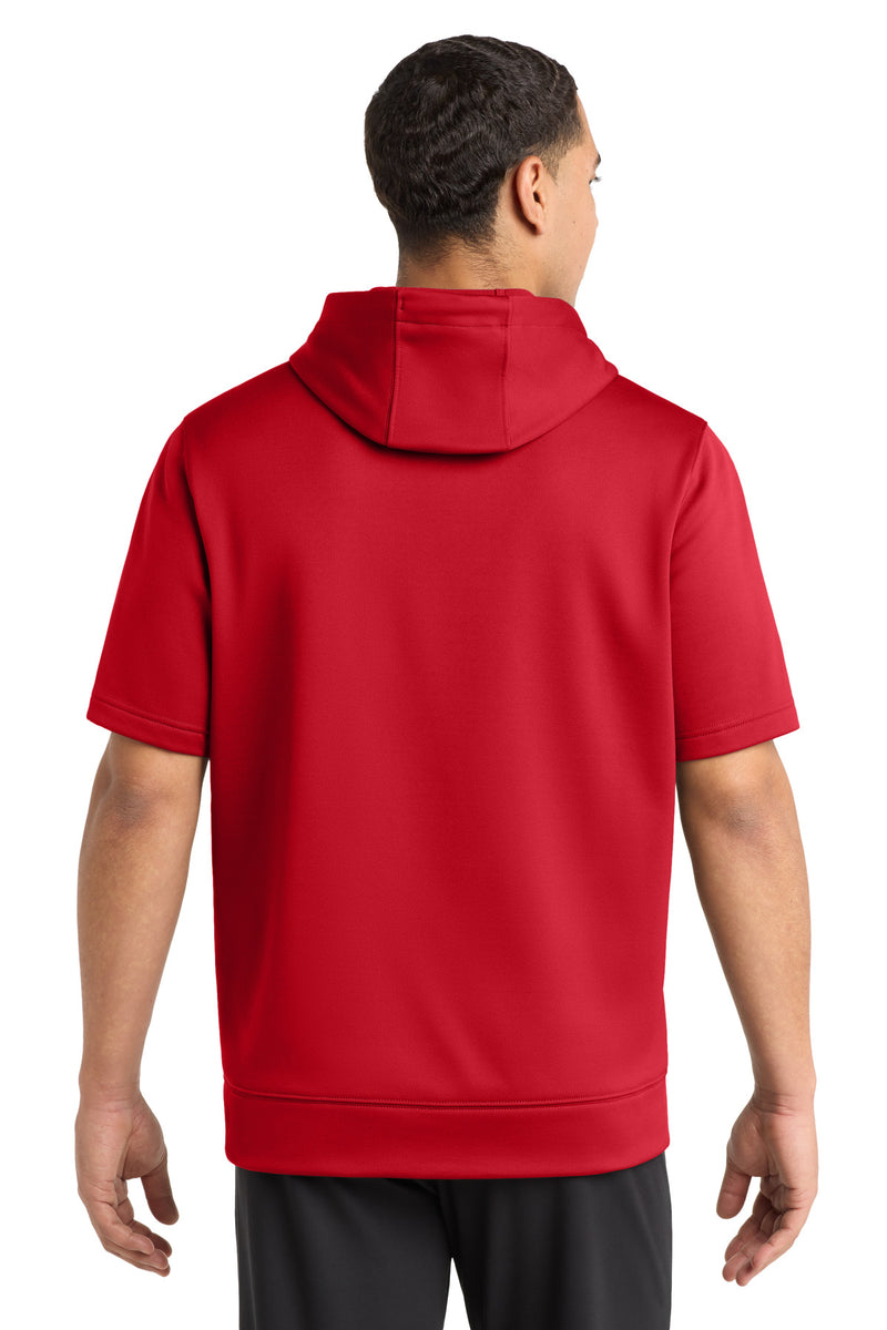Sport-Tek  Sport-Wick  Fleece Short Sleeve Hooded Pullover - Deep Red