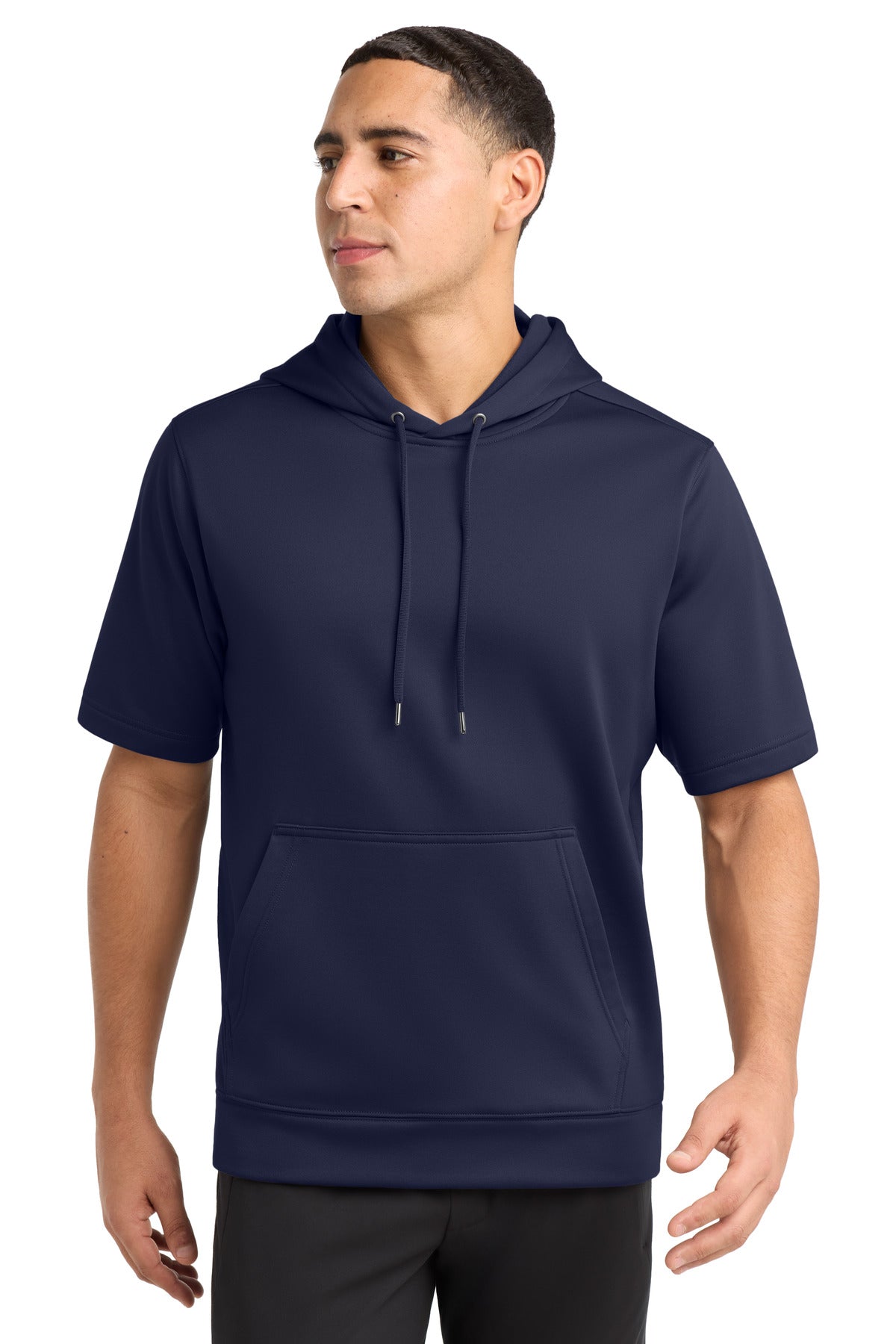 Sport-Tek  Sport-Wick  Fleece Short Sleeve Hooded Pullover - Navy