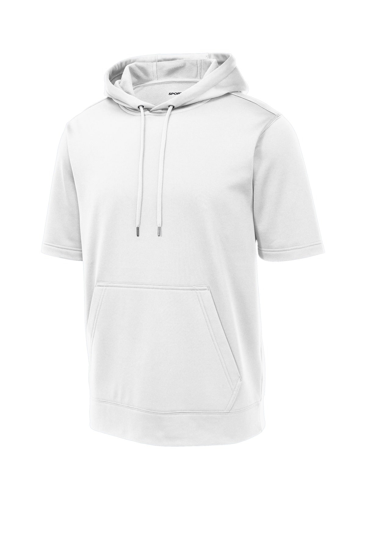 Sport-Tek  Sport-Wick  Fleece Short Sleeve Hooded Pullover - White