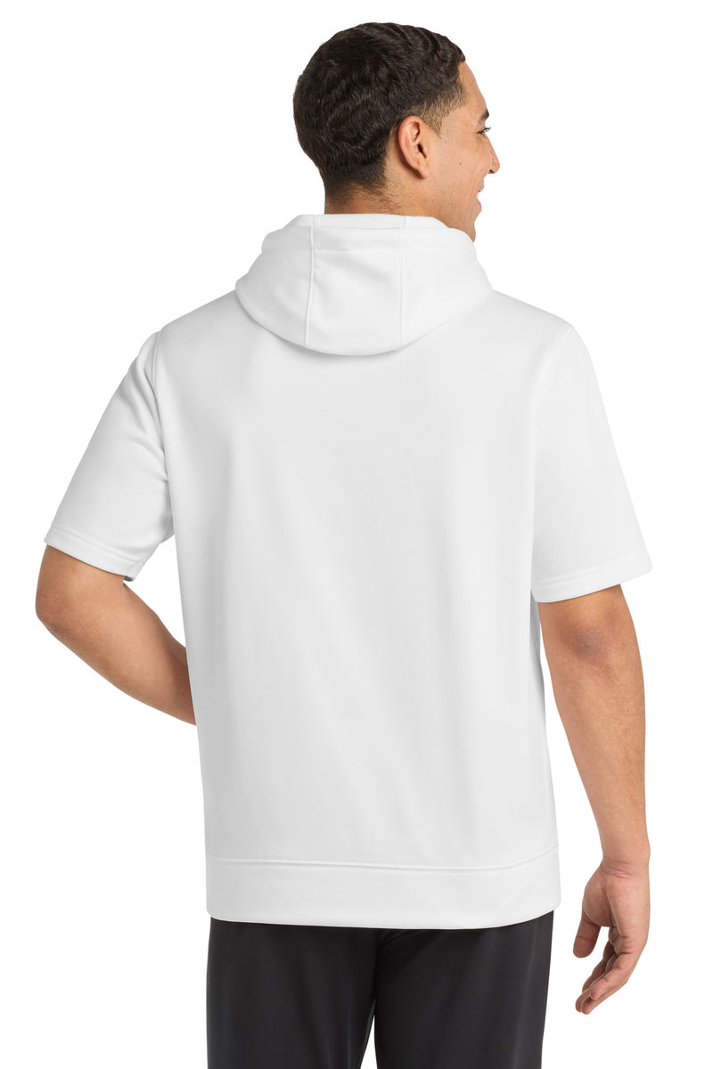 Sport-Tek  Sport-Wick  Fleece Short Sleeve Hooded Pullover - White