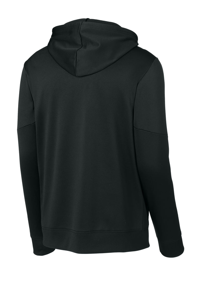 Sport-Tek Sport-Wick Fleece United Pullover Hoodie - Black/ Deep Red