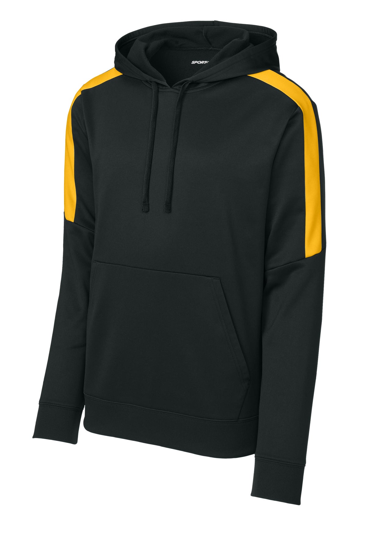 Sport-Tek Sport-Wick Fleece United Pullover Hoodie - Black/ Gold