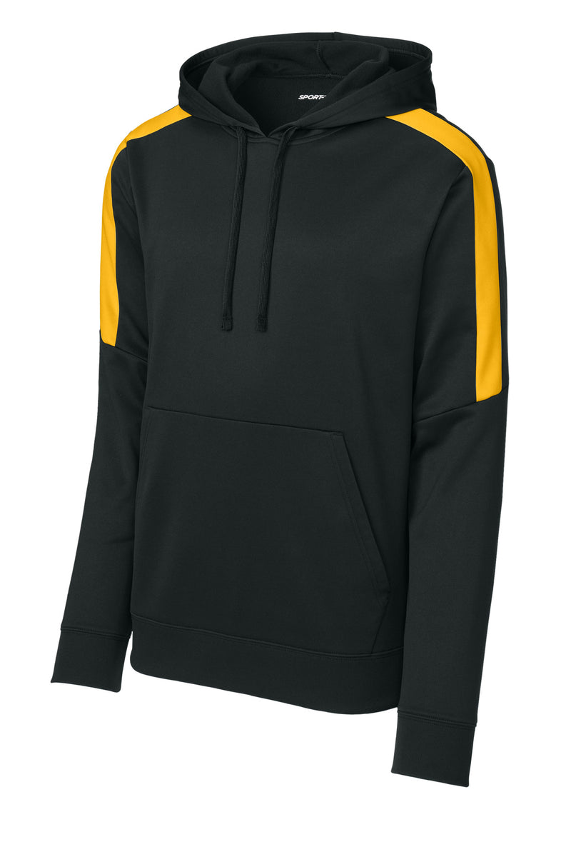 Sport-Tek Sport-Wick Fleece United Pullover Hoodie - Black/ Gold