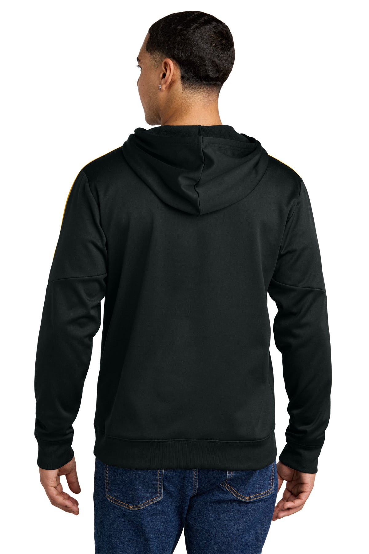 Sport-Tek Sport-Wick Fleece United Pullover Hoodie - Black/ Gold