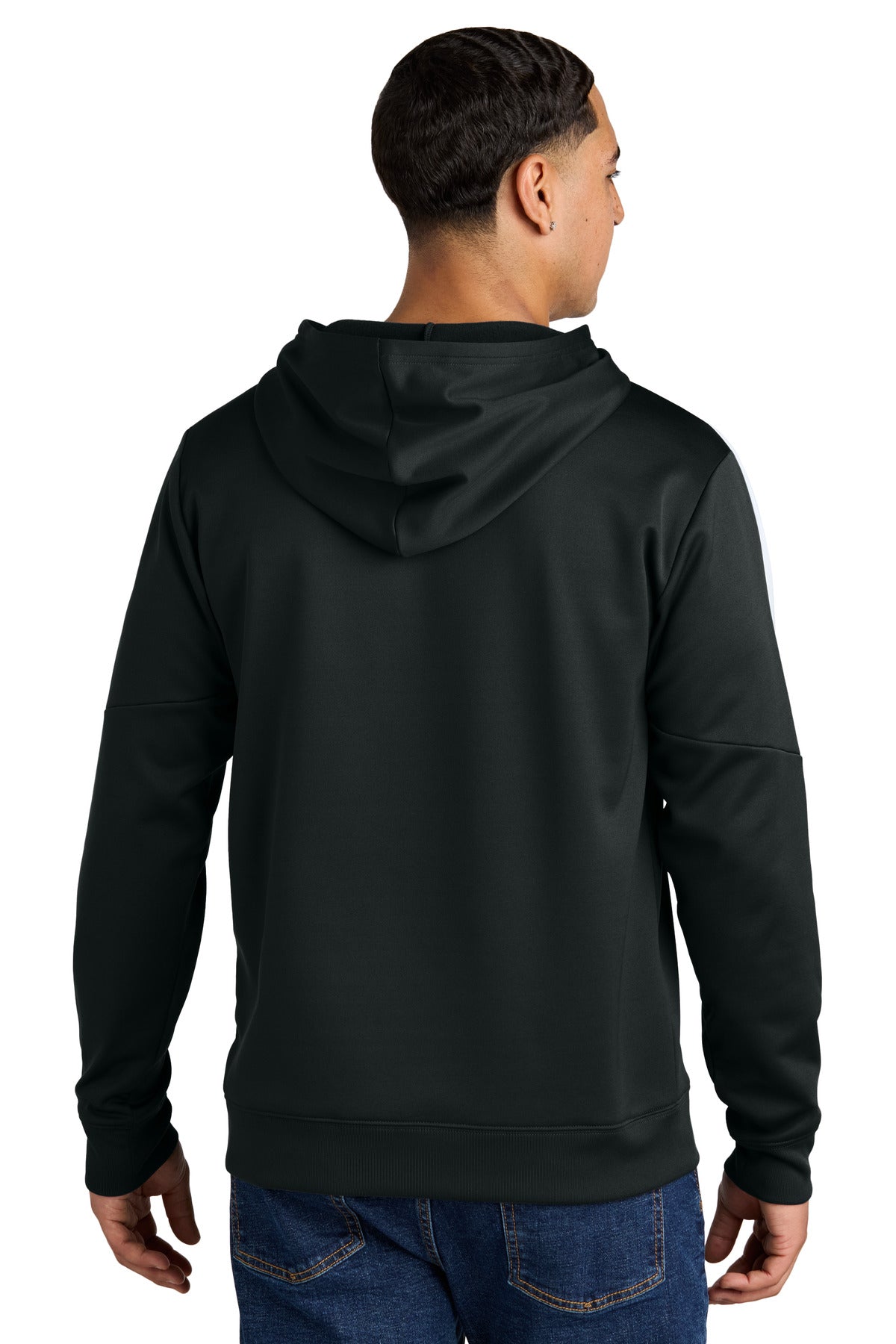 Sport-Tek Sport-Wick Fleece United Pullover Hoodie - Black/ White