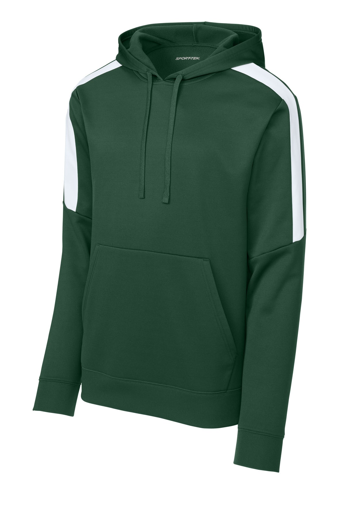 Sport-Tek Sport-Wick Fleece United Pullover Hoodie - Forest Green/ White