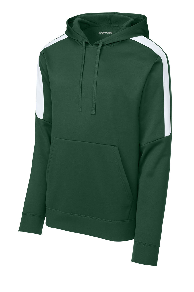 Sport-Tek Sport-Wick Fleece United Pullover Hoodie - Forest Green/ White