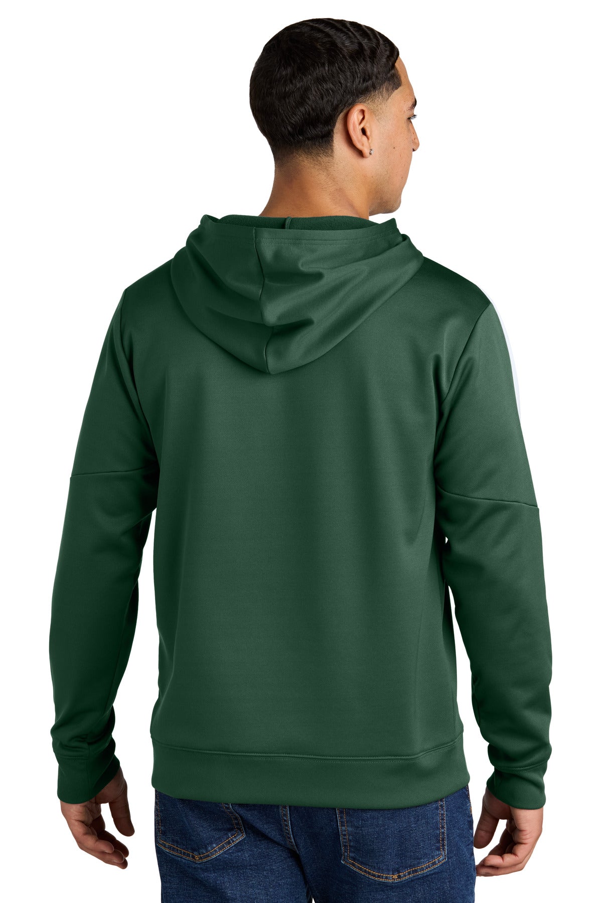 Sport-Tek Sport-Wick Fleece United Pullover Hoodie - Forest Green/ White