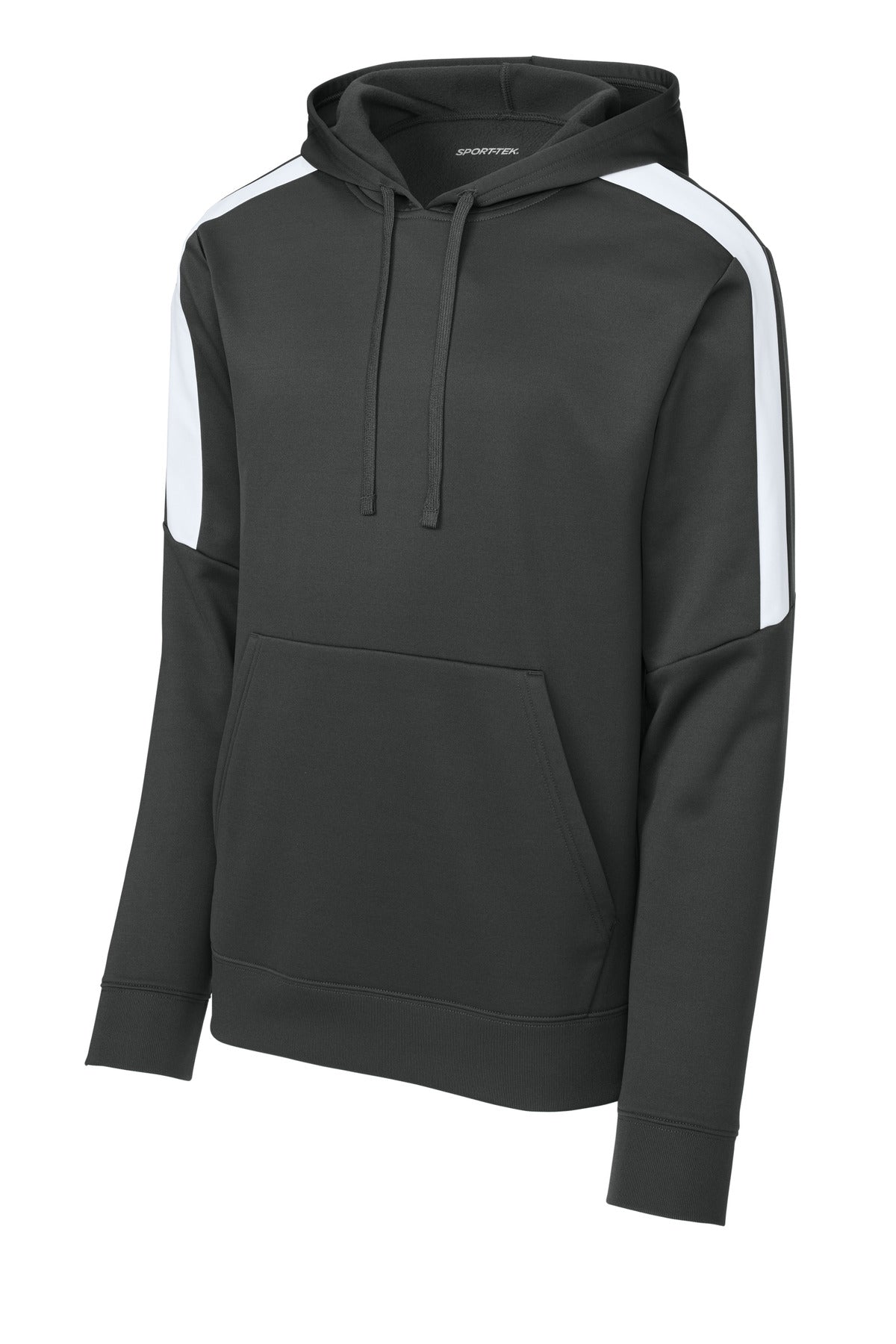 Sport-Tek Sport-Wick Fleece United Pullover Hoodie - Iron Grey/ White